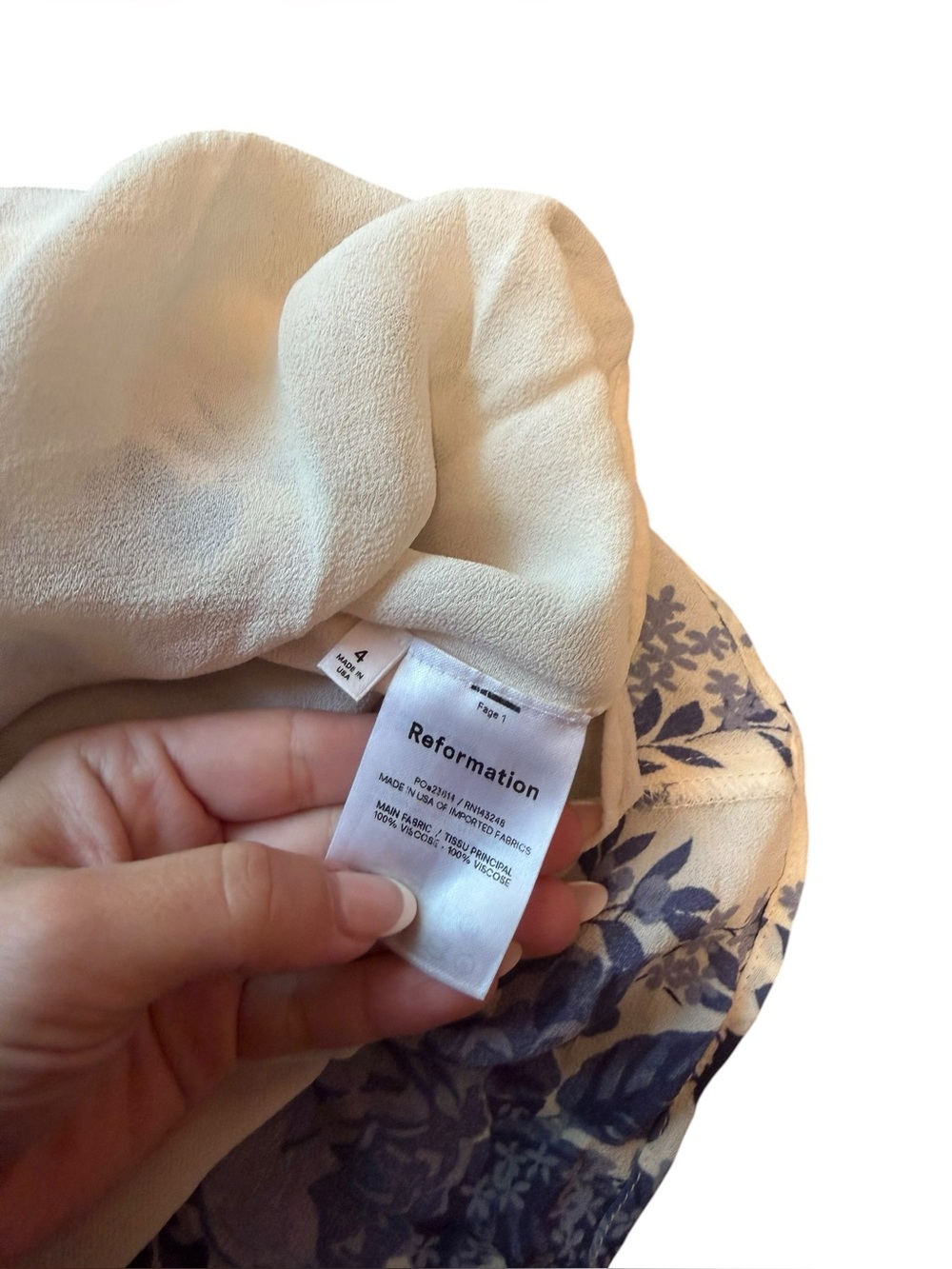 Reformation Annabell Bow-Detailed Floral-Print Georgette Mini Dress - Picture 9 of 11